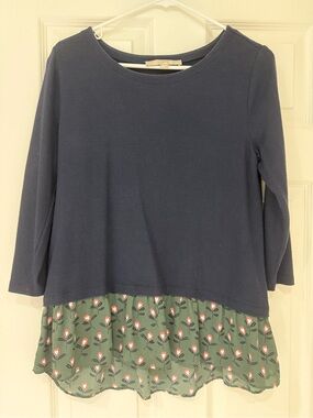 LOFT mixed media top